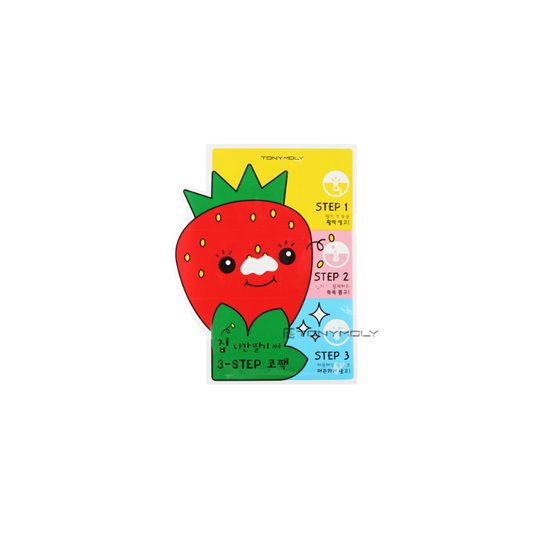TONYMOLY Strawberry Seed 3-Step Nose Pack